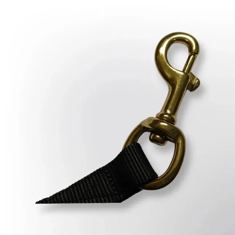 Lunge Line Cotton Webbing, Rubber Stopper, Brass Plated Bolt Snap, 27' ft.#45433 The Epic Animal