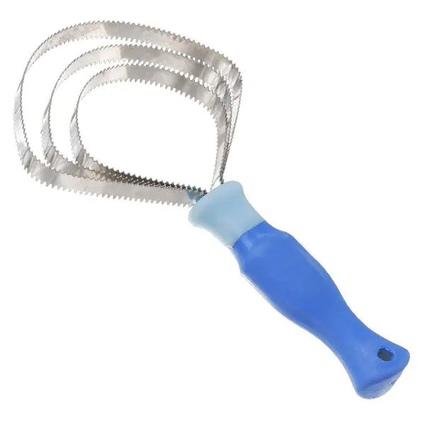 Deluxe Curry Comb Reversible Stainless Steel 3-ring Spiral Curry The Epic Animal