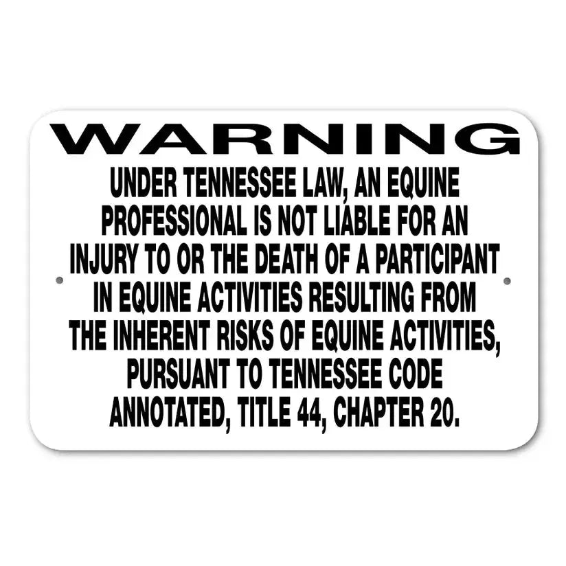Equine Liability Signs R - T The Epic Animal