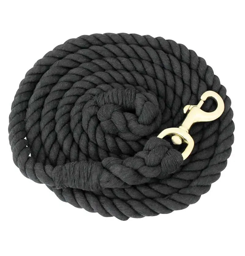 Cotton Lead Rope 3/4" x 10', Brass Plated Bolt Snap The Epic Animal
