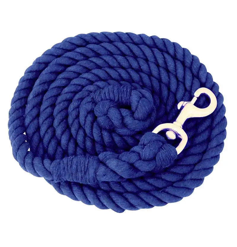Cotton Lead Rope 3/4" x 10', Brass Plated Bolt Snap The Epic Animal