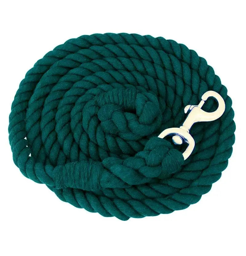 Cotton Lead Rope 3/4" x 10', Brass Plated Bolt Snap The Epic Animal