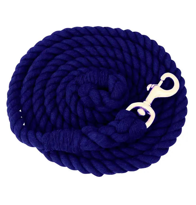 Cotton Lead Rope 3/4" x 10', Brass Plated Bolt Snap The Epic Animal