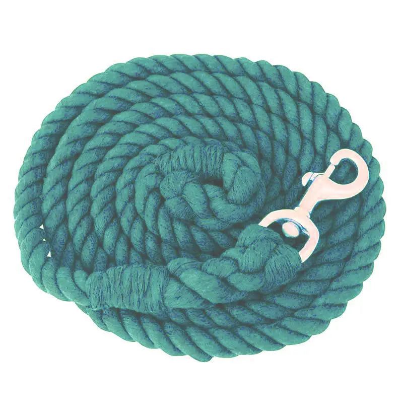 Cotton Lead Rope 3/4" x 10', Brass Plated Bolt Snap The Epic Animal