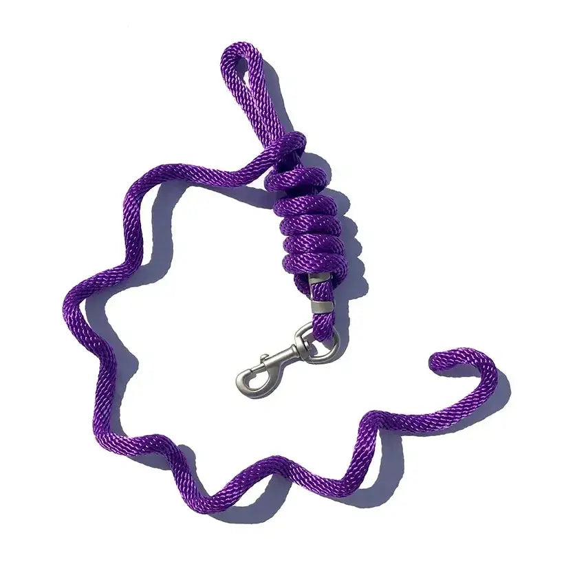 5/8" x 9' Poly Lead Rope, Nickel Plated Bolt Snap, Solid Colors The Epic Animal