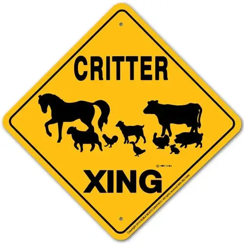 Critter Xing Aluminum Sign #20586 The Epic Animal