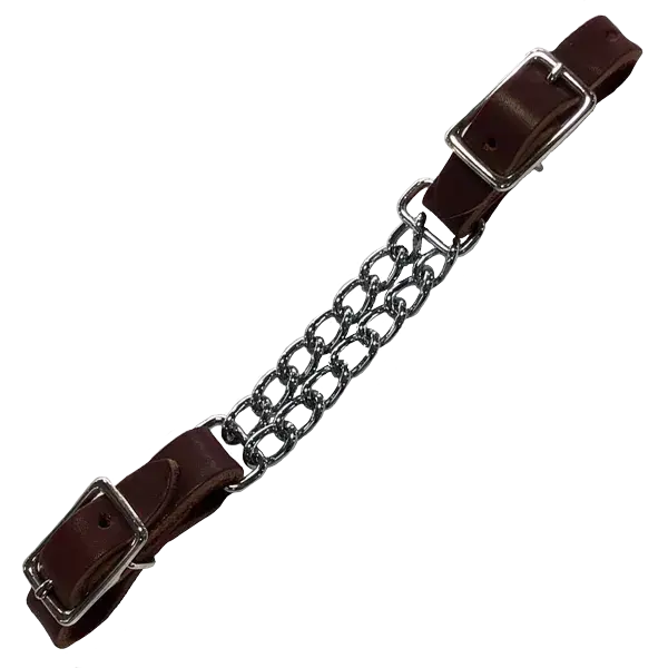 Leather Double Chain Curb Strap The Epic Animal