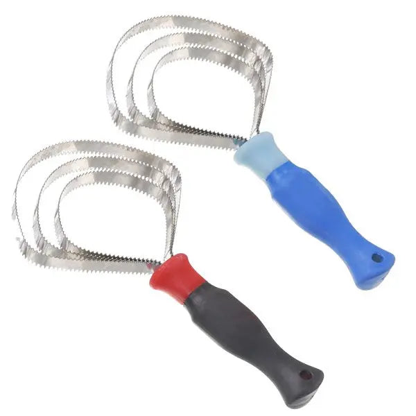 Deluxe Curry Comb Reversible Stainless Steel 3-ring Spiral Curry The Epic Animal