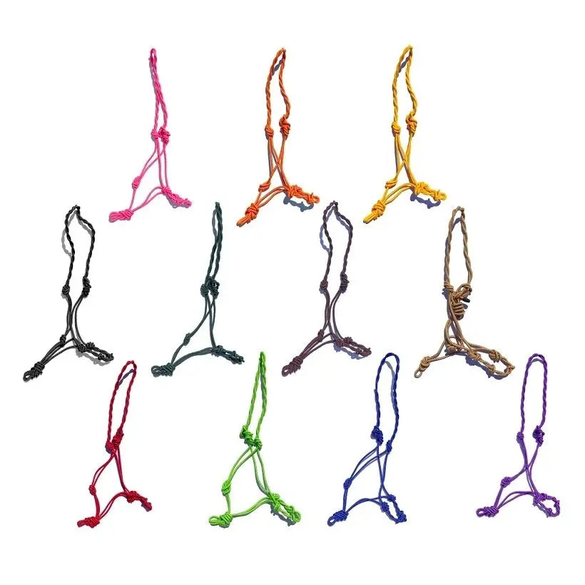Rope Halter 1/4" (12 Pack 2 Black 1 each Red, Lime, Purple, Yellow, Orange, Brown, Hunter, Hot Pink, Royal, Tan) #26016 The Epic Animal